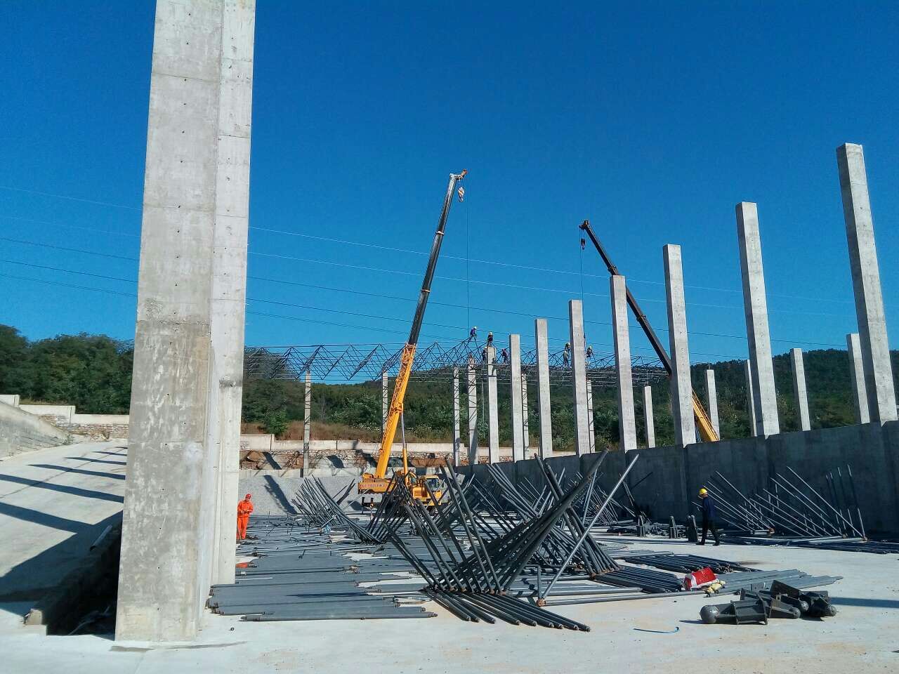 昭通威海搅拌站网架
